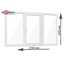 Пластиковое окно Brusbox Aero (трехстворчатое)